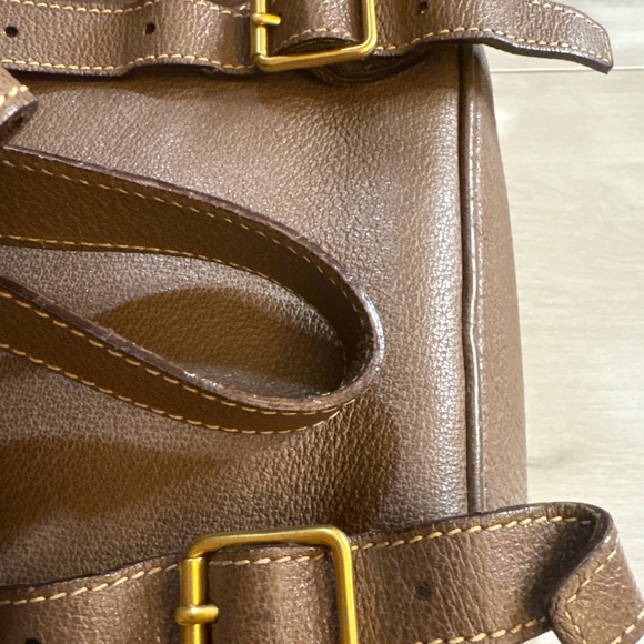 Vintage like New Gucci Suede Drawstring Backpack – Brown - Picture 13 of 15